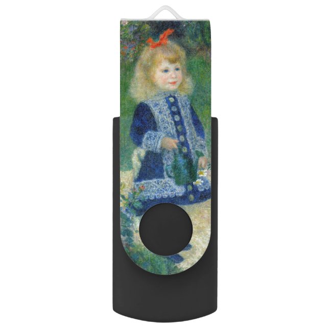 Pierre-Auguste Renoir - A Girl with a Watering Can Flash Drive (Front Vertical)