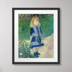 Pierre-Auguste Renoir - A Girl with a Watering Can Framed Art