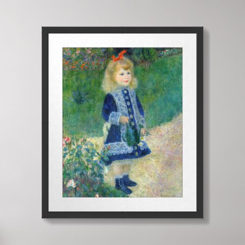 Pierre_Auguste Renoir _ A Girl with a Watering Can Framed Art