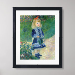 Pierre-Auguste Renoir - A Girl with a Watering Can Framed Art