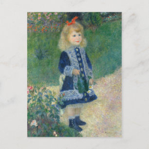Pierre Auguste Renoir A Girl with a Watering Can Holiday Postcard