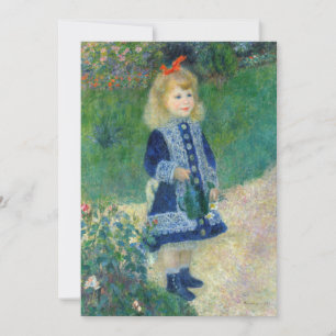 Pierre-Auguste Renoir - A Girl with a Watering Can Invitation
