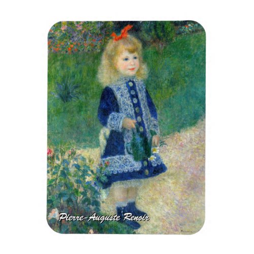 Pierre_Auguste Renoir _ A Girl with a Watering Can Magnet