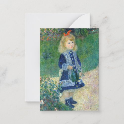 Pierre_Auguste Renoir _ A Girl with a Watering Can Note Card