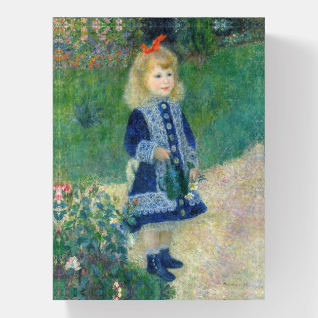 Pierre-Auguste Renoir - A Girl with a Watering Can Paperweight (Vertical)