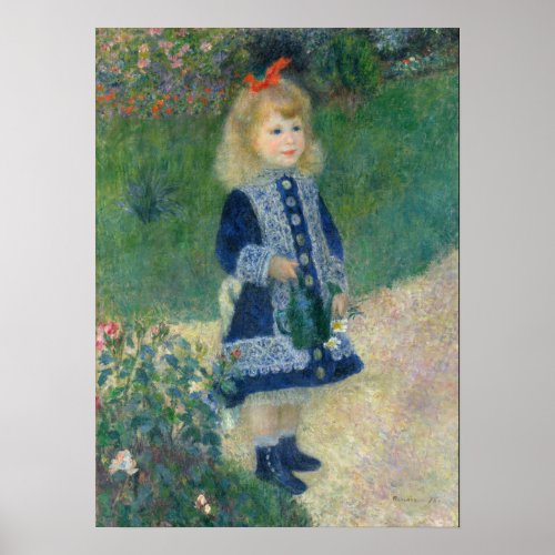 Pierre_Auguste Renoir A Girl with a Watering Can Poster