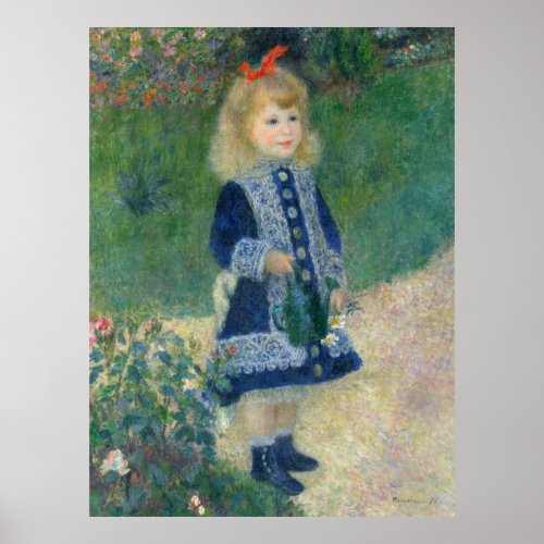 Pierre Auguste Renoir A Girl with a Watering Can Poster