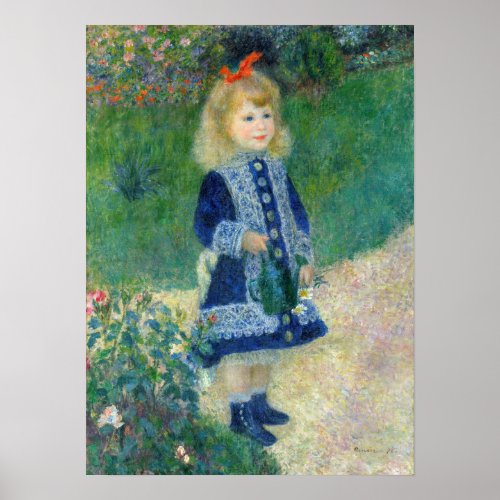 Pierre_Auguste Renoir _ A Girl with a Watering Can Poster