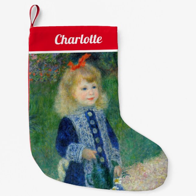 Pierre-Auguste Renoir - A Girl with a Watering Can Small Christmas Stocking (Front)