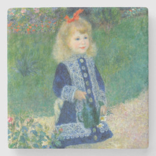 Pierre-Auguste Renoir - A Girl with a Watering Can Stone Coaster
