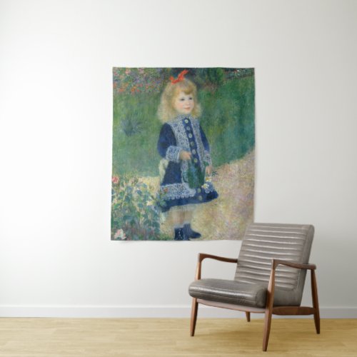 Pierre Auguste Renoir A Girl with a Watering Can Tapestry