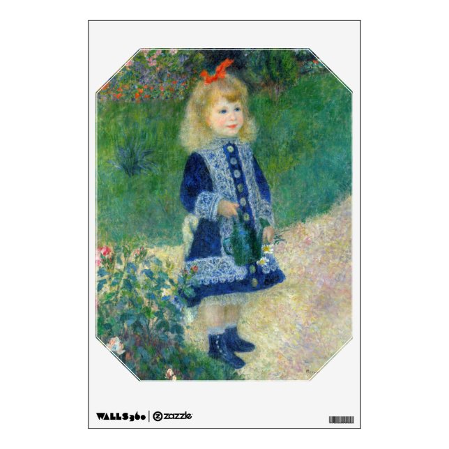 Pierre-Auguste Renoir - A Girl with a Watering Can Wall Decal (Front)