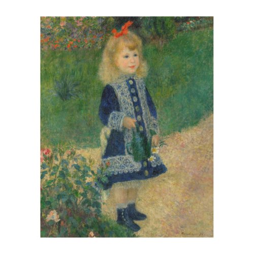 Pierre_Auguste Renoir _ A Girl with a Watering Can Wood Wall Art