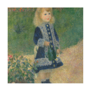 Pierre Auguste Renoir A Girl with a Watering Can Wood Wall Art