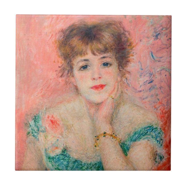 Pierre-Auguste Renoir - Actress Jeanne Samary Ceramic Tile (Front)