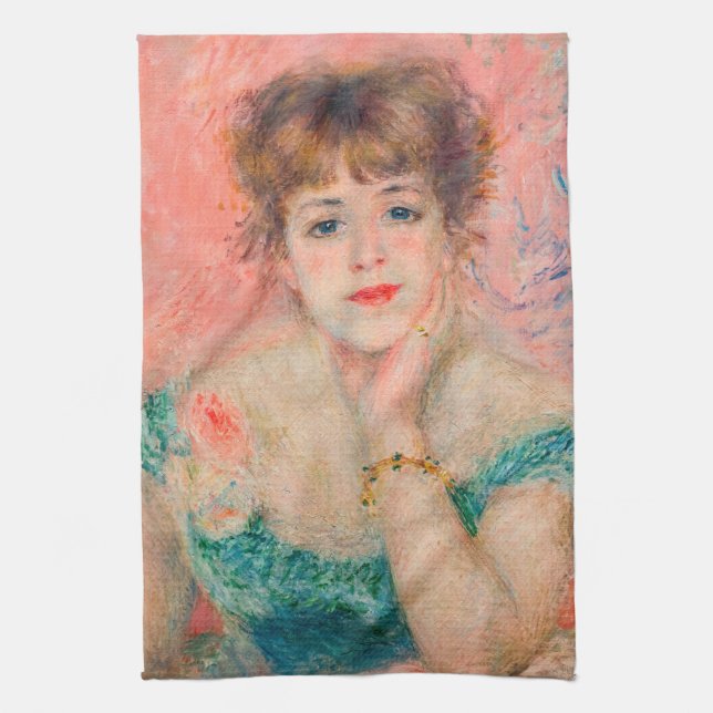 Pierre-Auguste Renoir - Actress Jeanne Samary Kitchen Towel (Vertical)