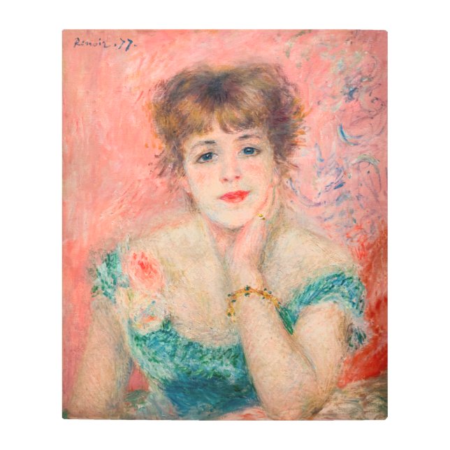 Pierre-Auguste Renoir - Actress Jeanne Samary Metal Print (Front)