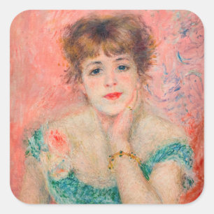 Pierre-Auguste Renoir - Actress Jeanne Samary Square Sticker