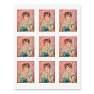 Pierre-Auguste Renoir - Actress Jeanne Samary Temporary Tattoos