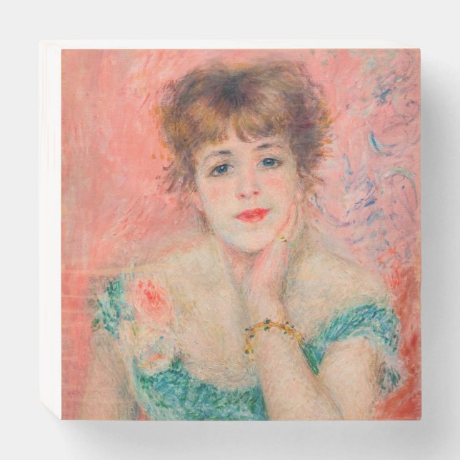 Pierre-Auguste Renoir - Actress Jeanne Samary Wooden Box Sign (Front Horizontal)