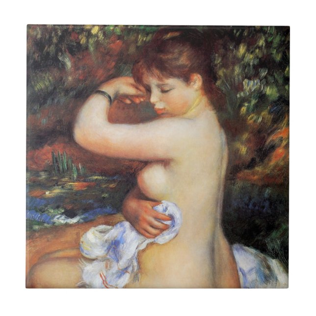 Pierre Auguste Renoir - After The Bath Ceramic Tile (Front)