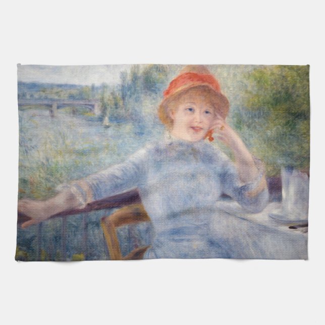 Pierre Auguste Renoir - Alphonsine Fournaise Kitchen Towel (Horizontal)