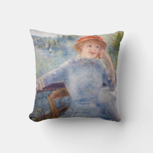 Pierre Auguste Renoir _ Alphonsine Fournaise Throw Pillow
