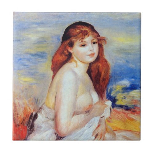 Pierre Auguste Renoir _ Bather Ceramic Tile