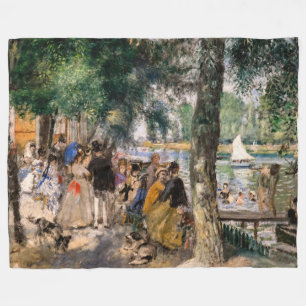 Pierre-Auguste Renoir - Bathing on the Seine Fleece Blanket