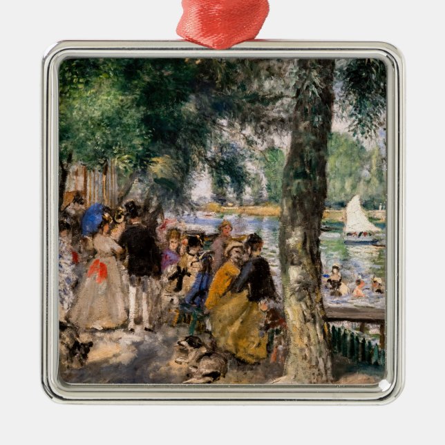 Pierre-Auguste Renoir - Bathing on the Seine Metal Ornament (Front)