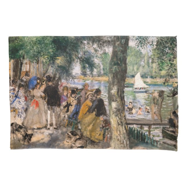 Pierre-Auguste Renoir - Bathing on the Seine Pillow Case (Front)
