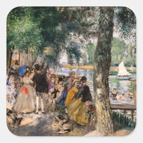 Pierre_Auguste Renoir _ Bathing on the Seine Square Sticker