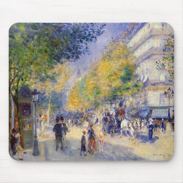 Pierre Auguste Renoir - Boulivards of Paris Mouse Pad (Front)