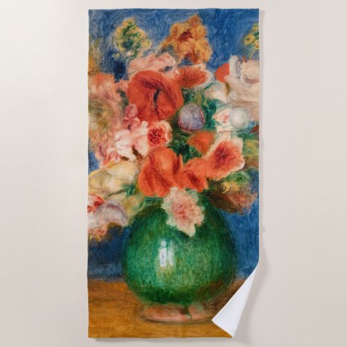 Pierre_Auguste Renoir _ Bouquet Beach Towel
