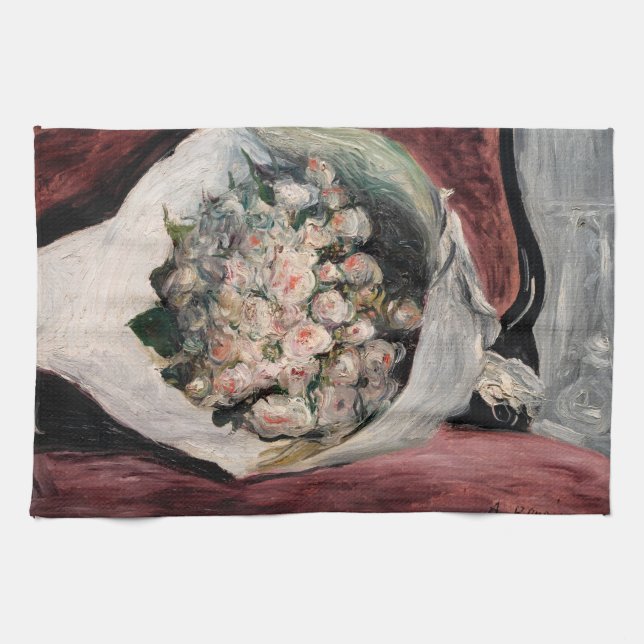 Pierre-Auguste Renoir - Bouquet in a Box Kitchen Towel (Horizontal)