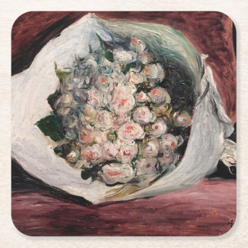 Pierre_Auguste Renoir _ Bouquet in a Box Square Paper Coaster