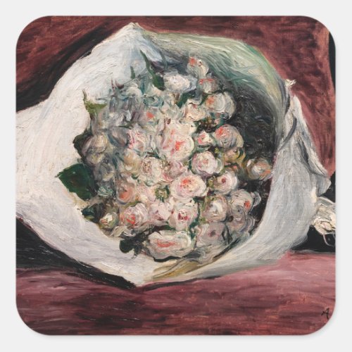 Pierre_Auguste Renoir _ Bouquet in a Box Square Sticker