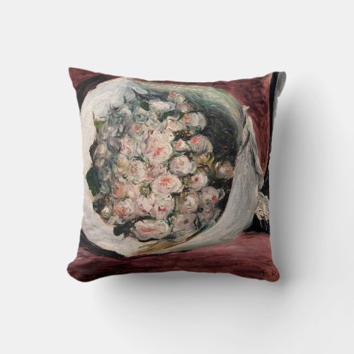 Pierre_Auguste Renoir _ Bouquet in a Box Throw Pillow