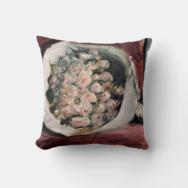 Pierre-Auguste Renoir - Bouquet in a Box Throw Pillow (Front)