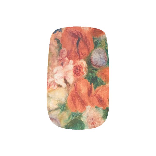 Pierre-Auguste Renoir - Bouquet Minx Nail Art (Left Thumb)