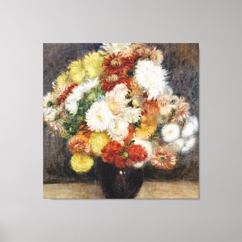 Pierre_Auguste Renoir Bouquet of Chrysanthemums    Canvas Print