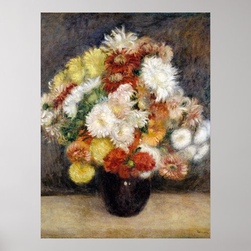 Pierre_Auguste Renoir Bouquet of Chrysanthemums    Poster