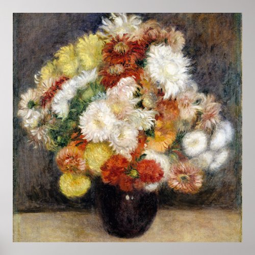 Pierre_Auguste Renoir Bouquet of Chrysanthemums    Poster