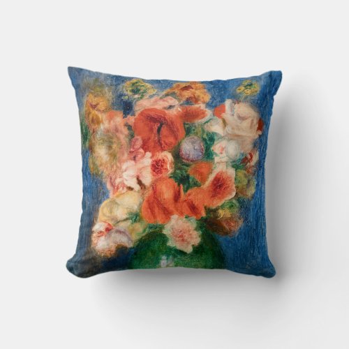 Pierre_Auguste Renoir _ Bouquet Throw Pillow