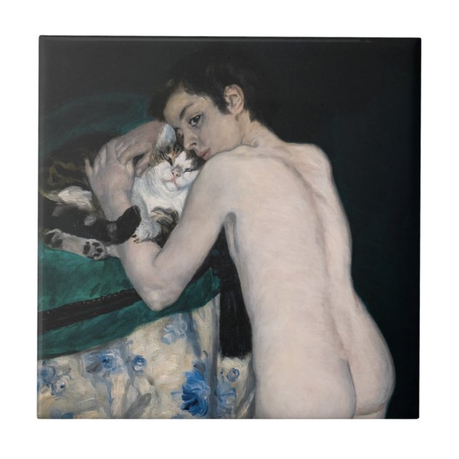 Pierre-Auguste Renoir - Boy with a Cat Ceramic Tile (Front)