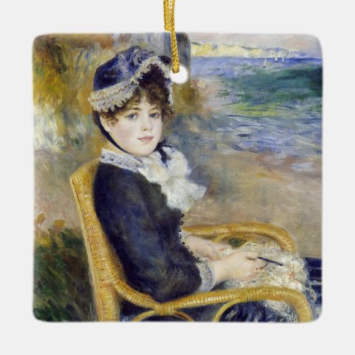 Pierre_Auguste Renoir _ By the Seashore Ceramic Ornament