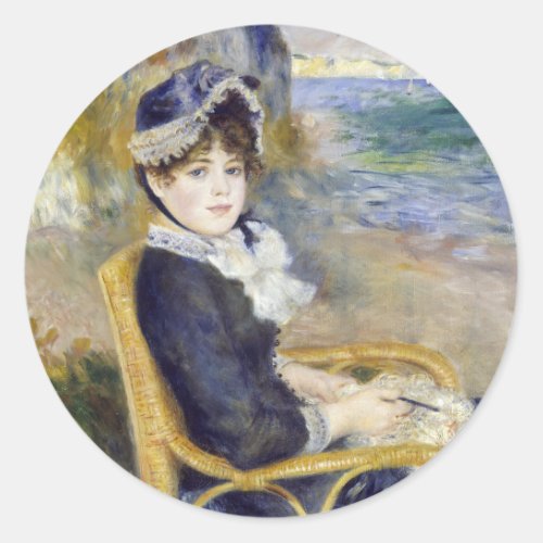 Pierre_Auguste Renoir _ By the Seashore Classic Round Sticker