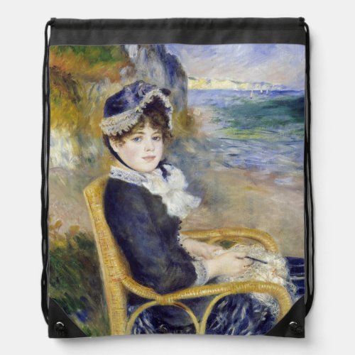 Pierre_Auguste Renoir _ By the Seashore Drawstring Bag
