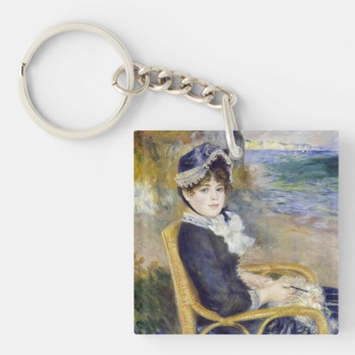 Pierre_Auguste Renoir _ By the Seashore Keychain
