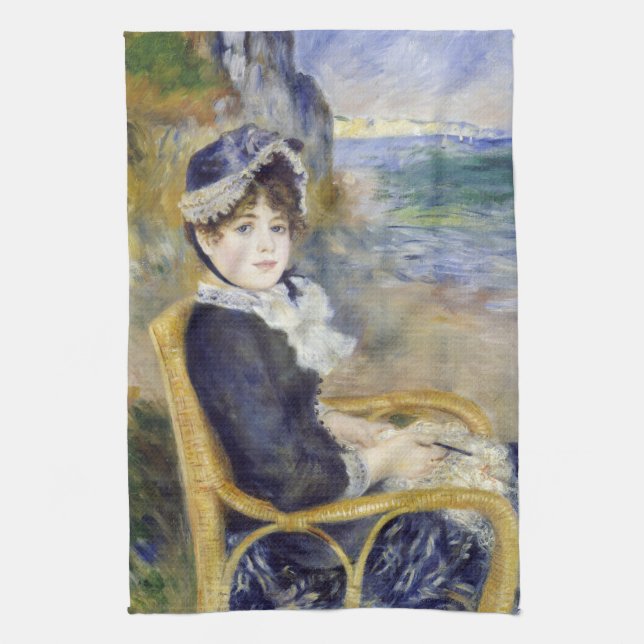 Pierre-Auguste Renoir - By the Seashore Kitchen Towel (Vertical)